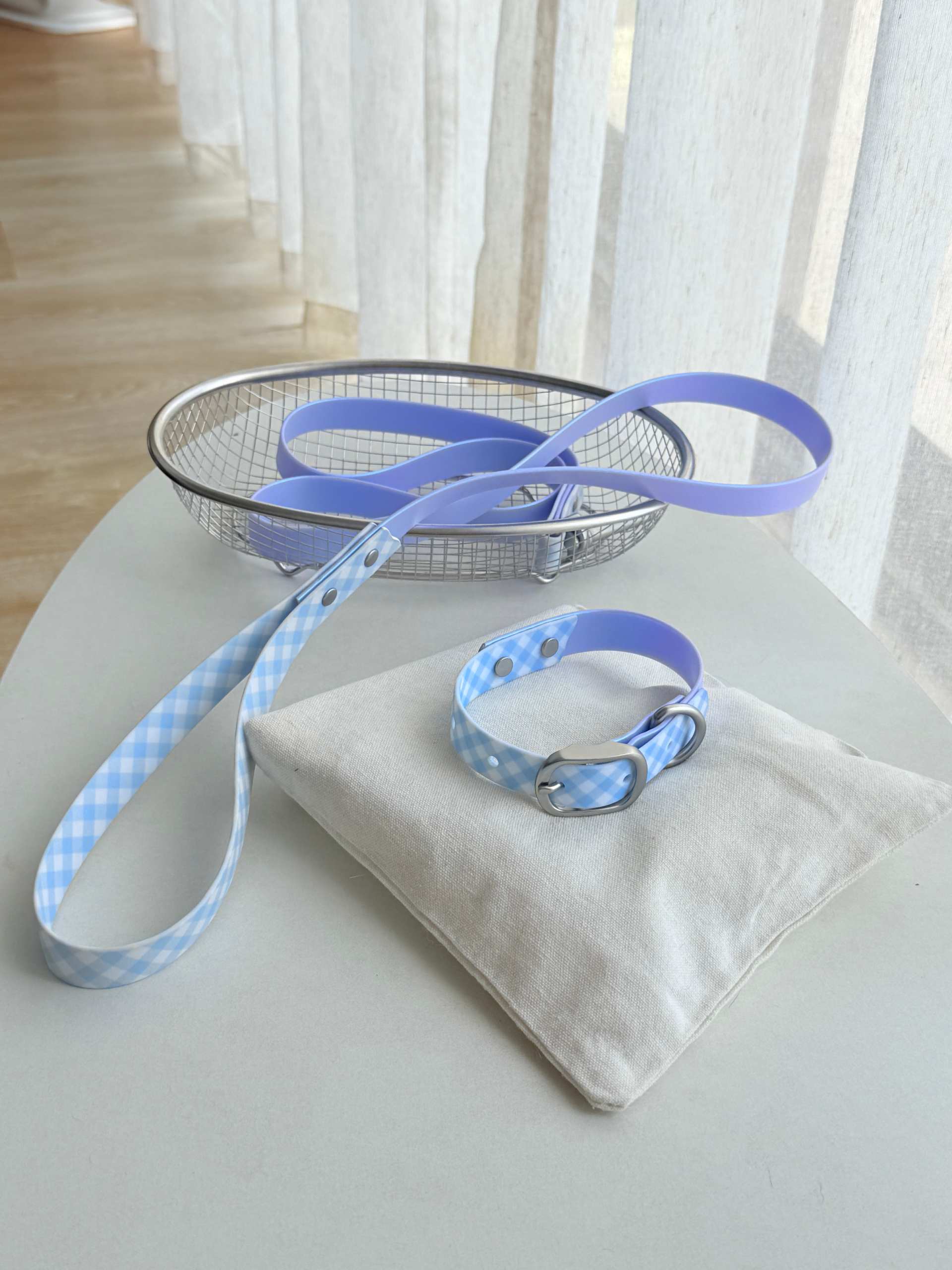 Neon Patchwork Pet Collar&Leash