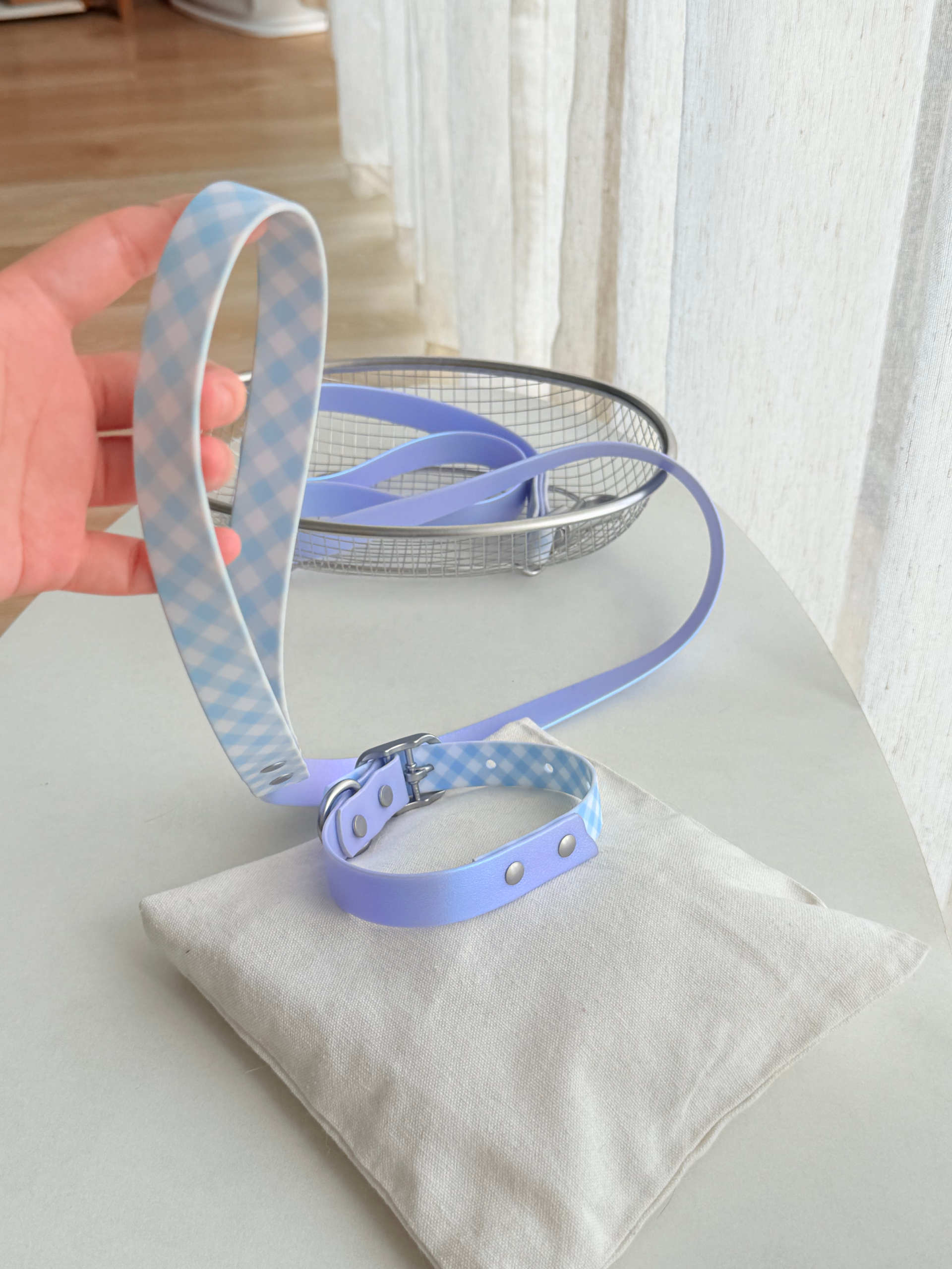 Neon Patchwork Pet Collar&Leash - Image 2